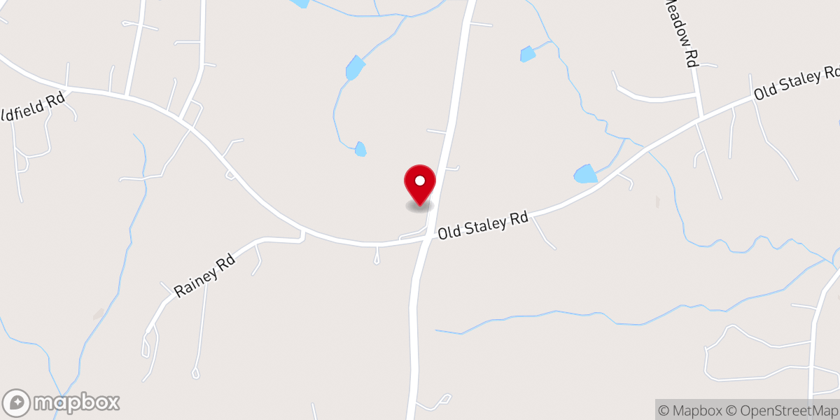 Map showing location of Shady Grove Baptist Church