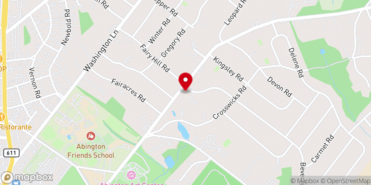 Map showing location of St Mark's Reformed Episcopal Church