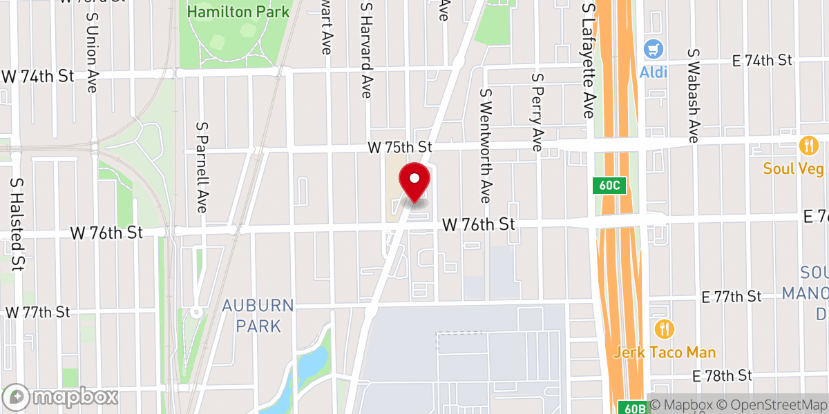 Map showing location of Pleasant Green Missionary Baptist Church
