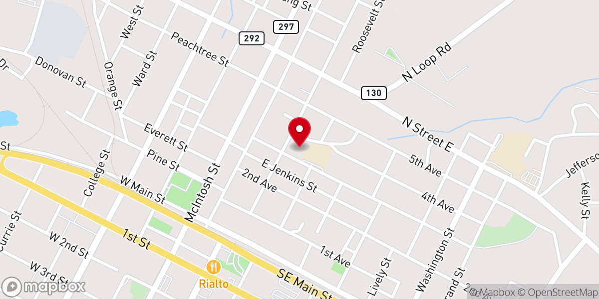 Map showing location of St Paul's Ame Church
