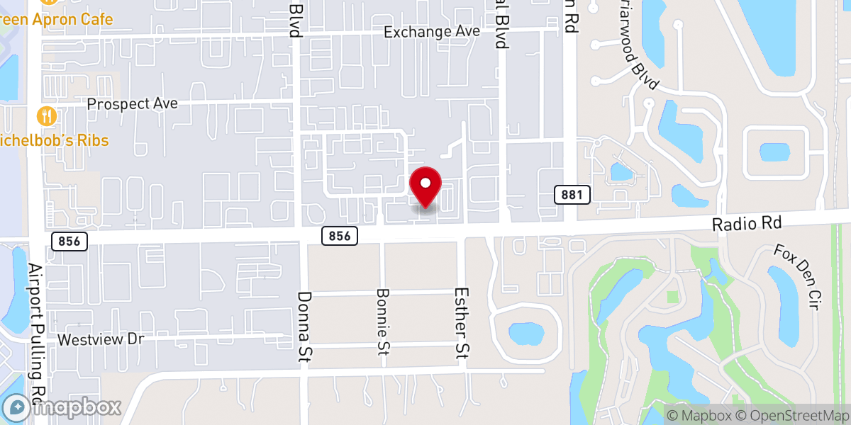 Map showing location of Fairway Bible Church