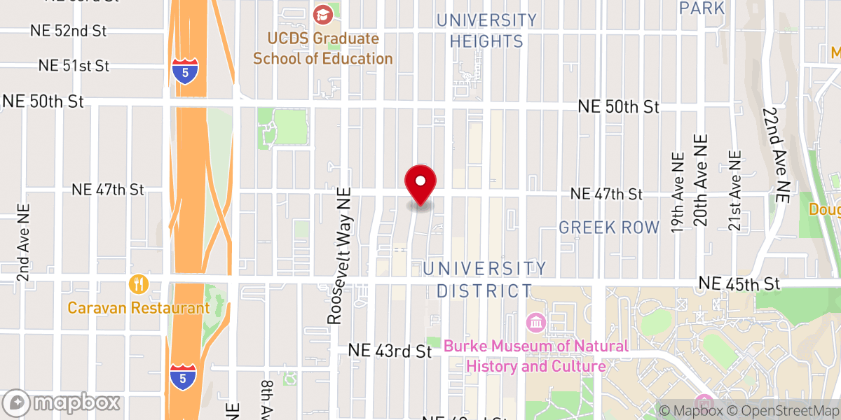 Map showing location of Cross+Crown Church U-District