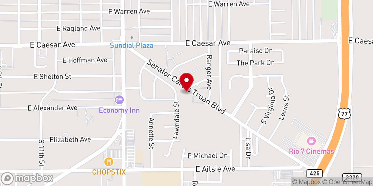Map showing location of Anchor Baptist Church of Kingsville, Texas
