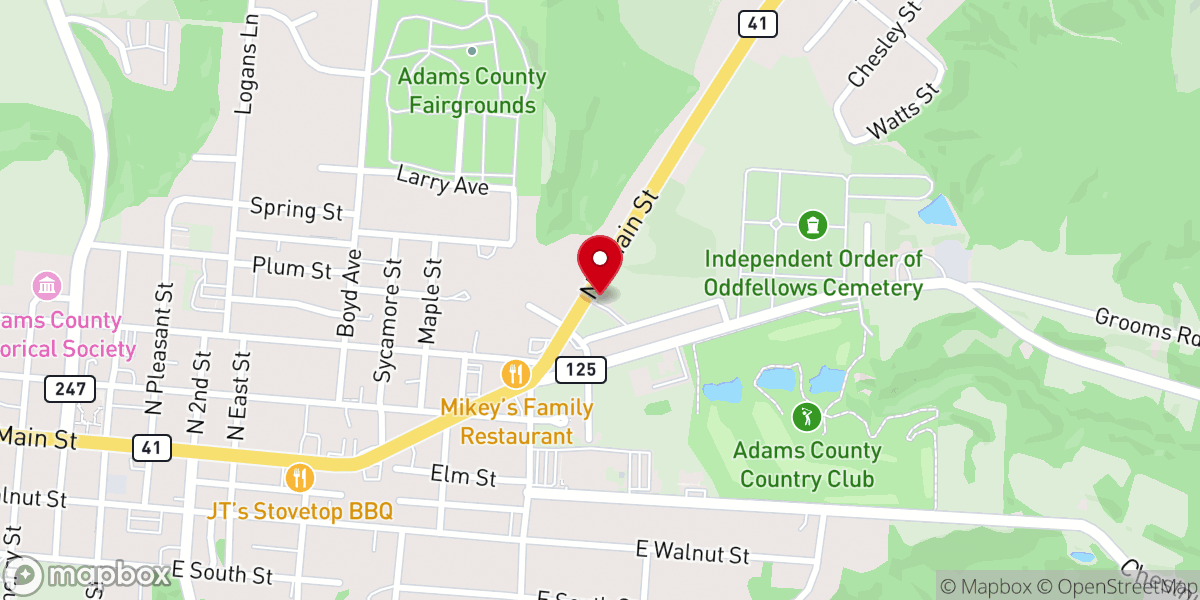 Map showing location of Solid Rock Ministries