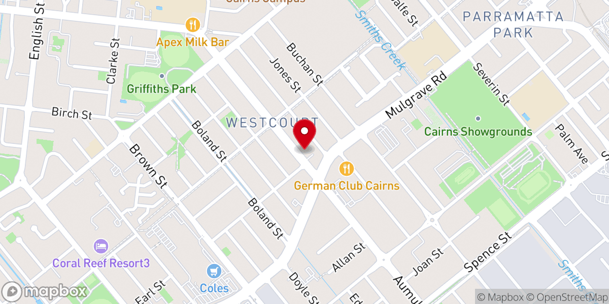 Map showing location of Saint Margaret's Anglican Church