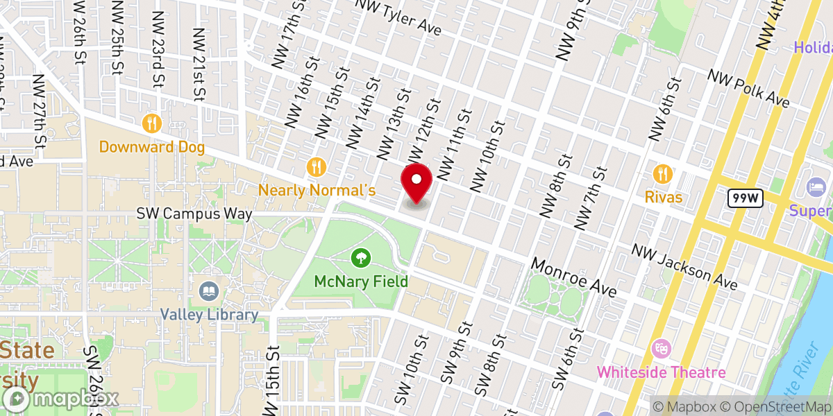 Map showing location of First United Methodist Church