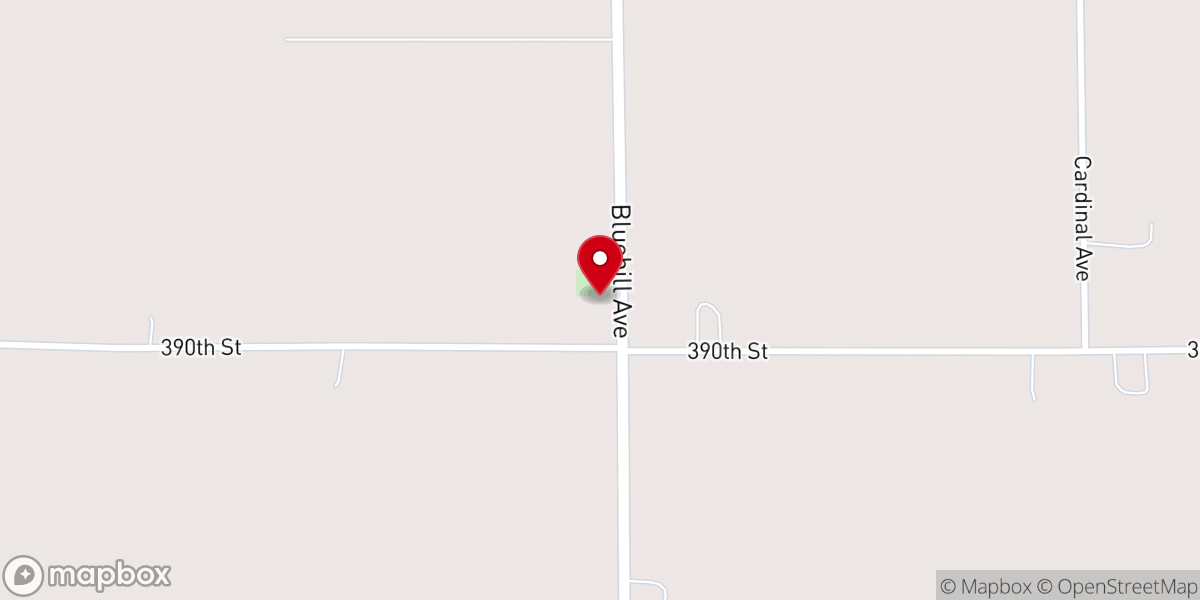 Map showing location of Bethel Lutheran Brethren Church