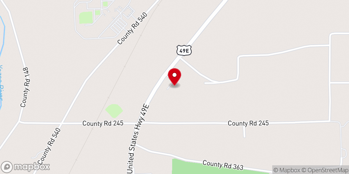 Map showing location of Greater Harvest Worship Center