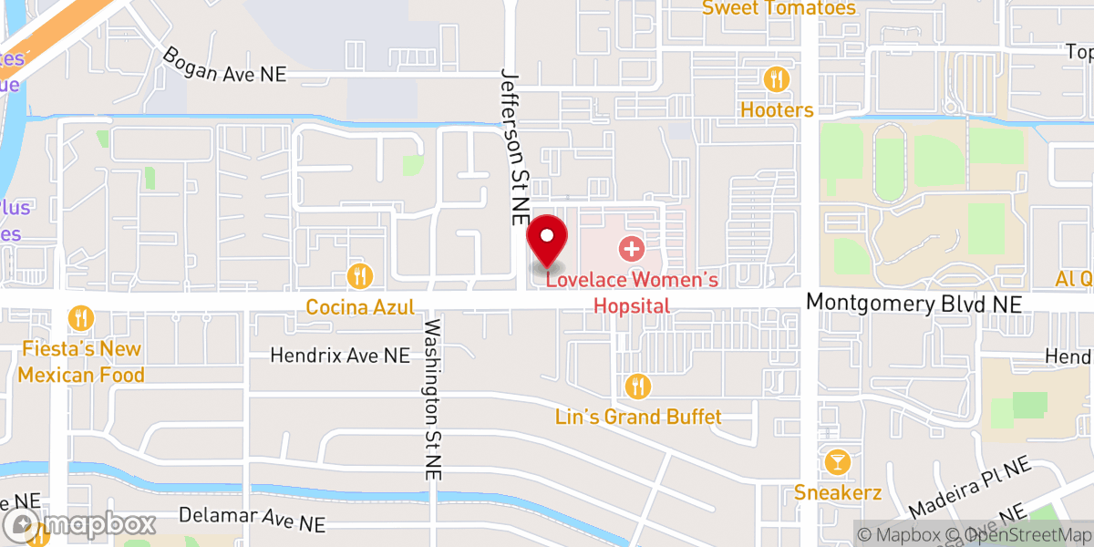 Map showing location of Evangel Christian Center