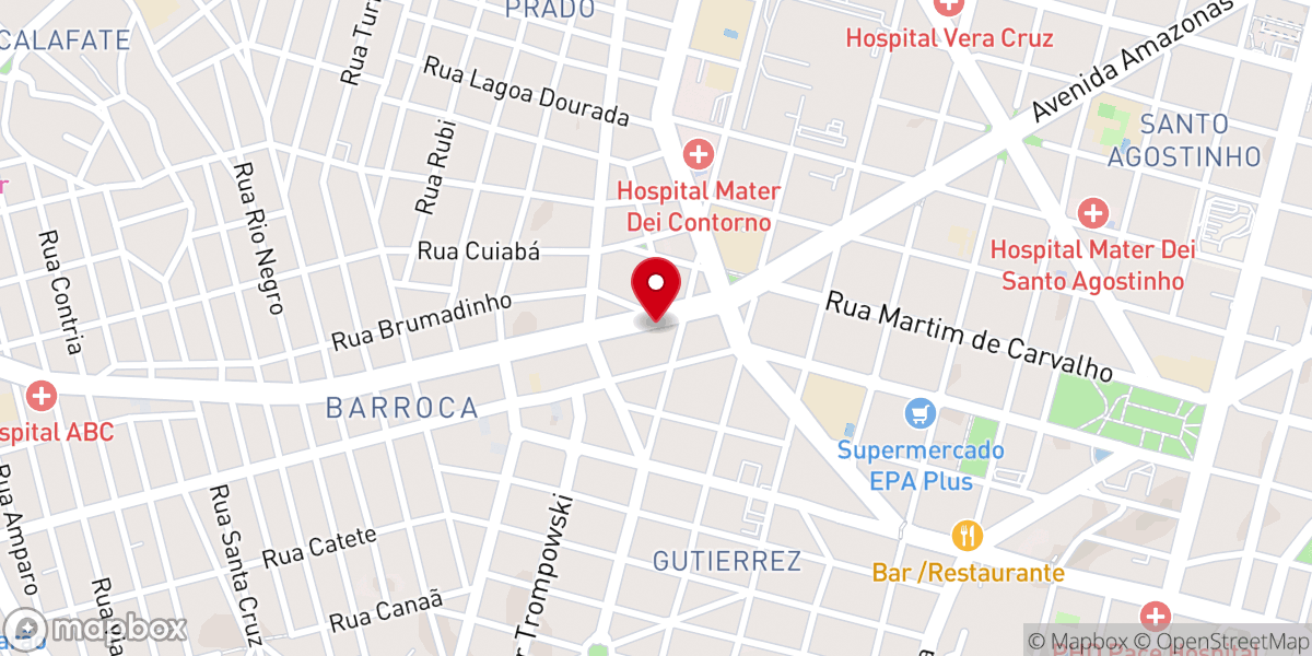 Map showing location of Comunidade Cidade de Refúgio Belo Horizonte