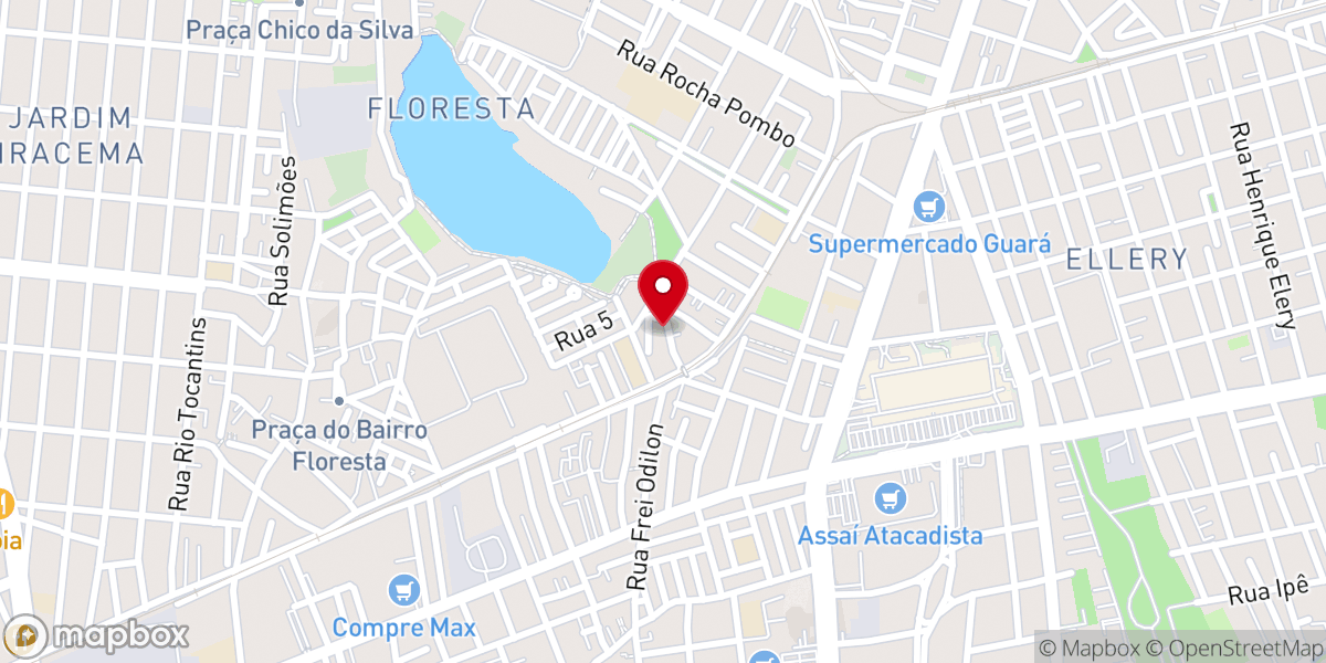 Map showing location of Igreja Pentecostal Rosa De Saron
