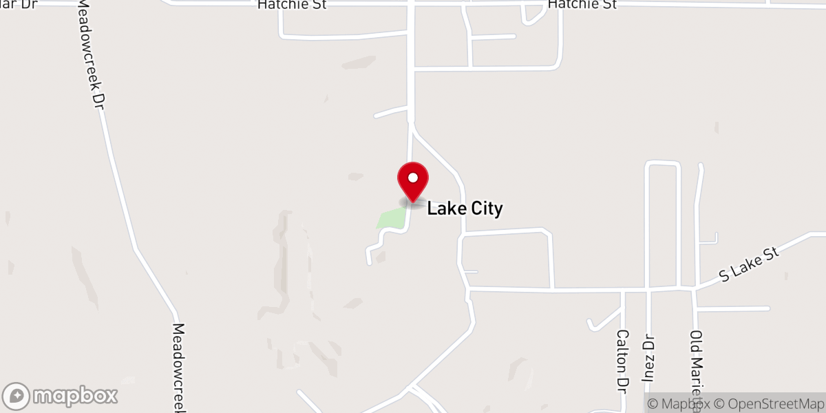 Map showing location of Fairview Baptist Church