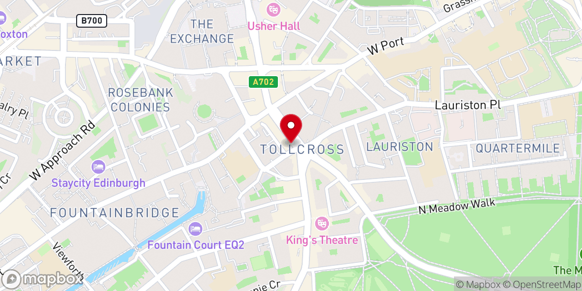 Map showing location of Central Church