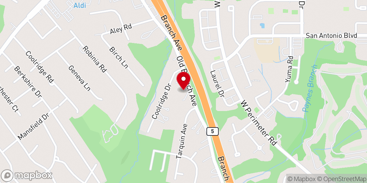 Map showing location of Healing Hearts Worship Center