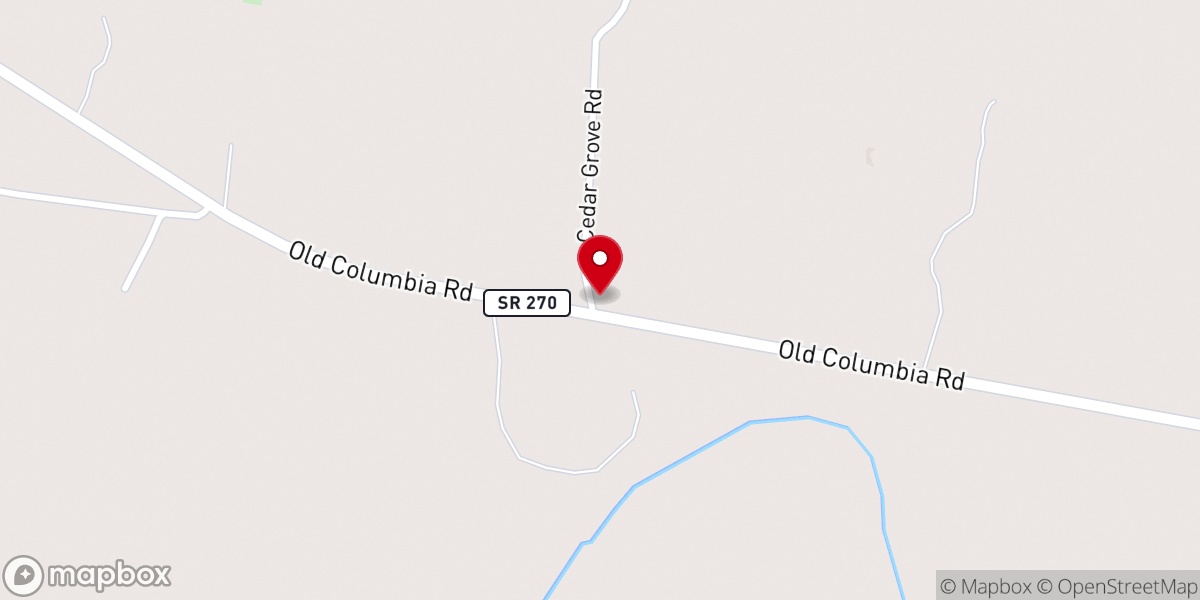 Map showing location of New Vision Baptist Church