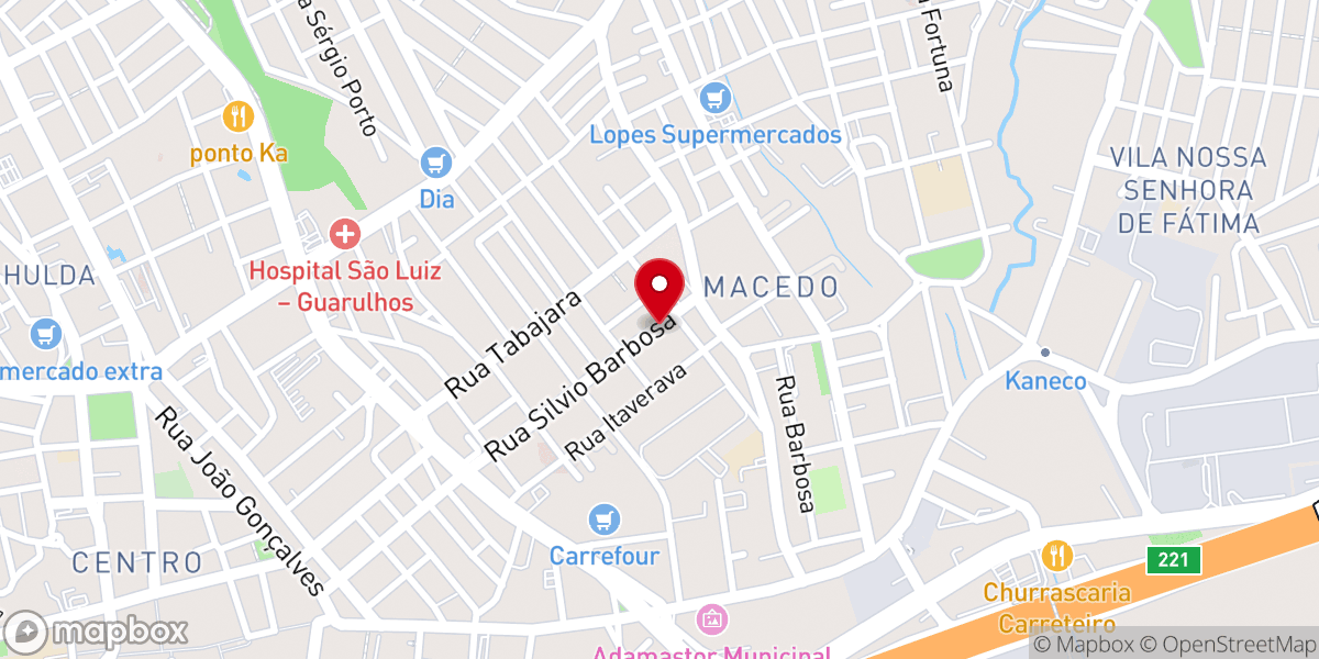 Map showing location of AD Brás Guarulhos - SEDE