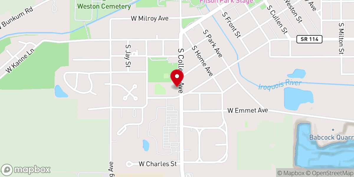 Map showing location of Backroad Blooms Hometown Floral