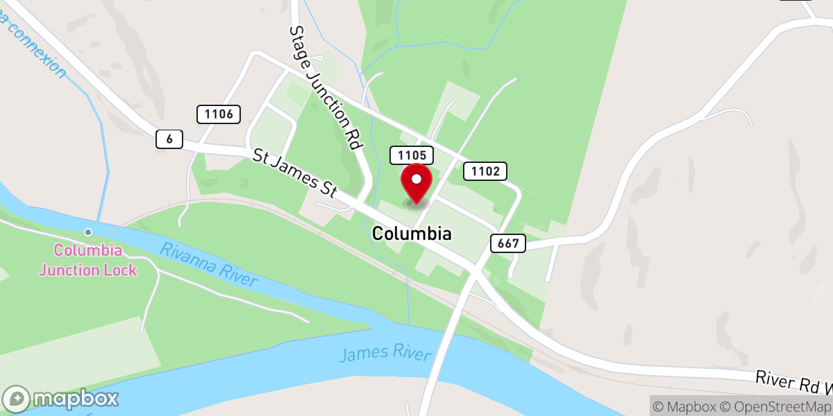 Map showing location of St Johns Episcopal