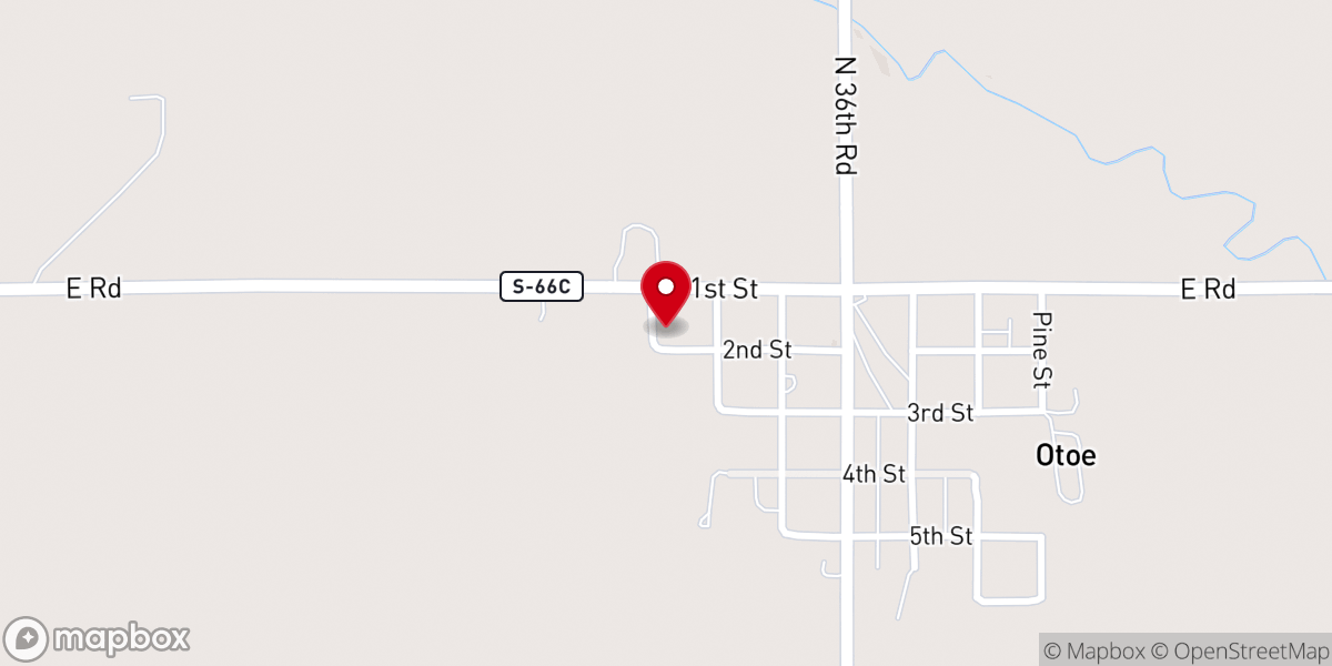 Map showing location of St Johns Lutheran Church