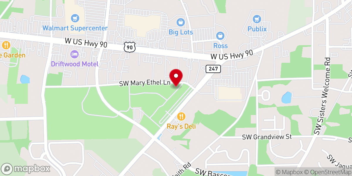 Map showing location of Florida Gateway Fairgrounds