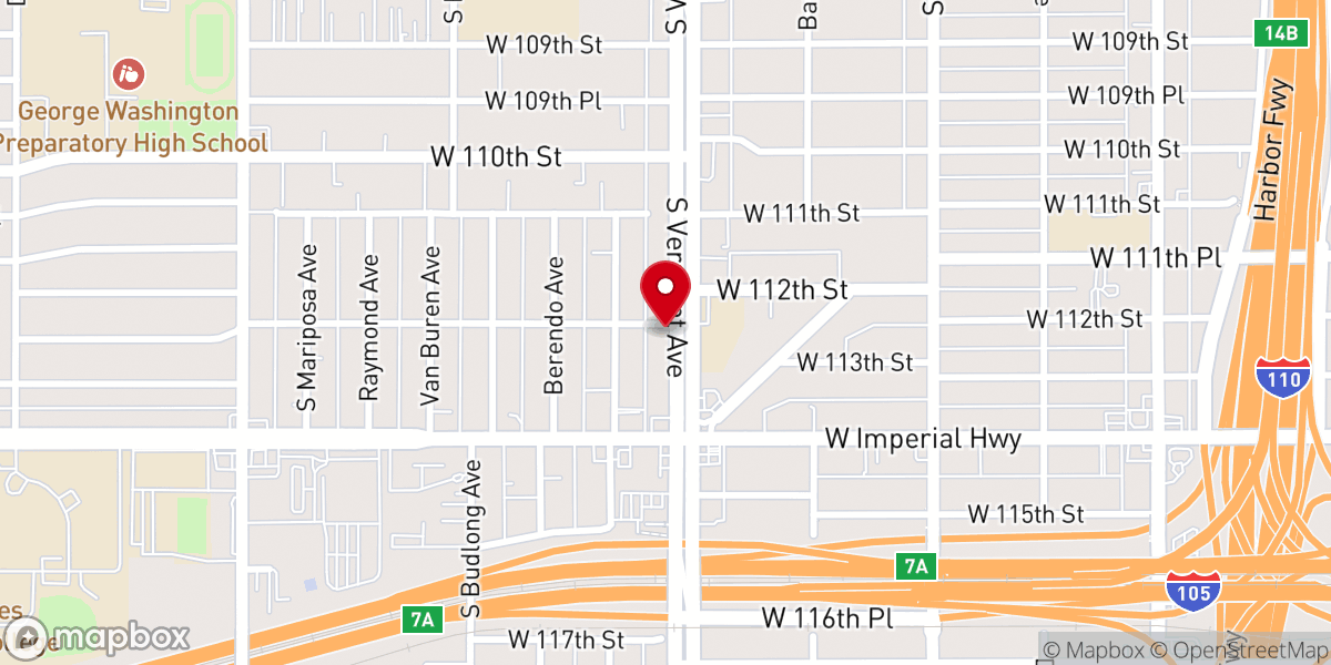 Map showing location of New Congregational Missionary Baptist Church