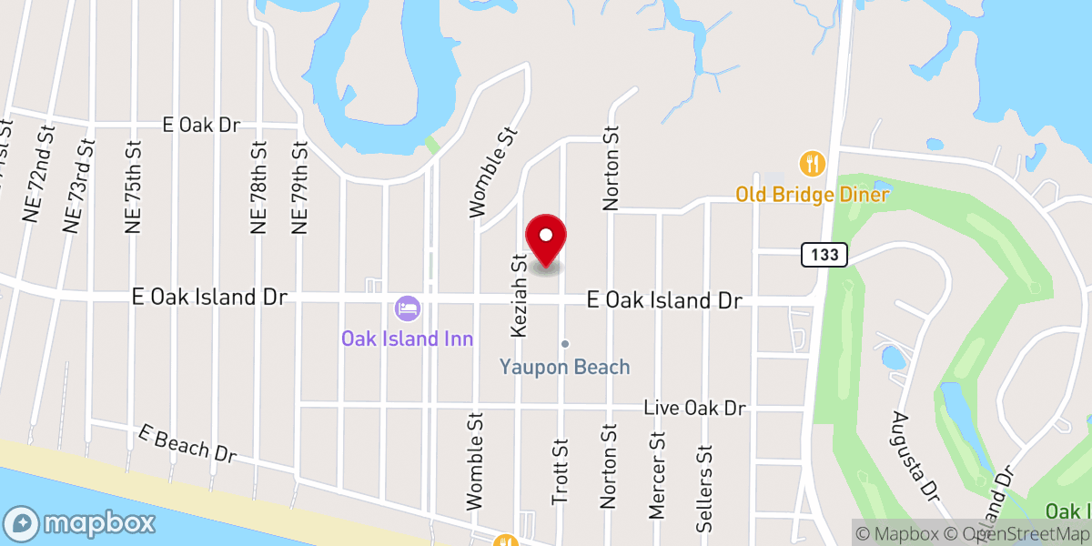 Map showing location of Ocean View United Methodist Church