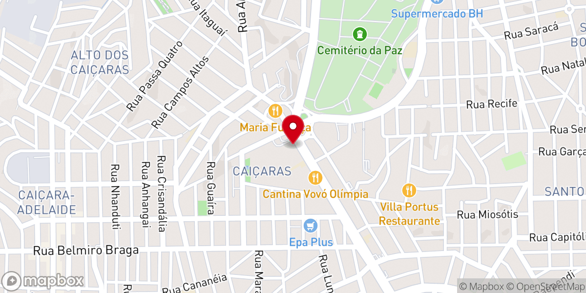 Map showing location of Igreja Santa Clara