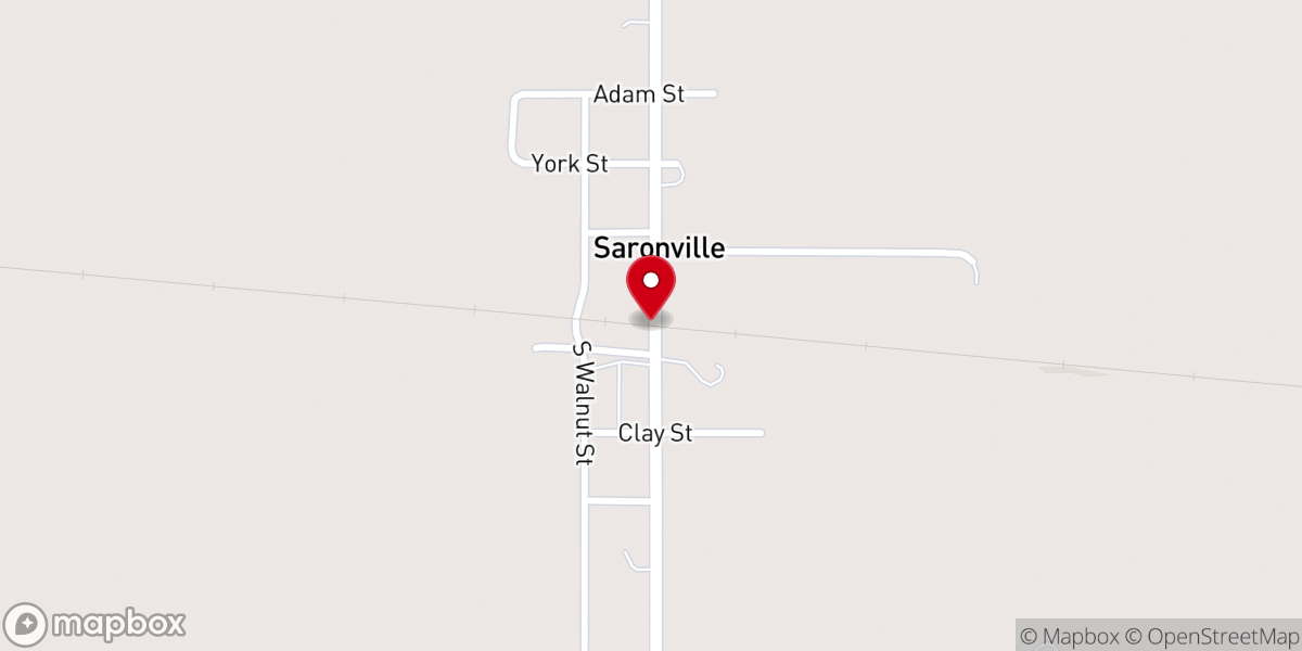 Map showing location of Saronville