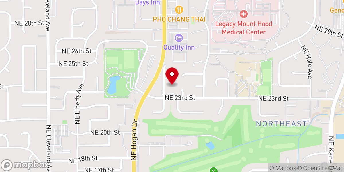 Map showing location of Iglesia Nueva Vida