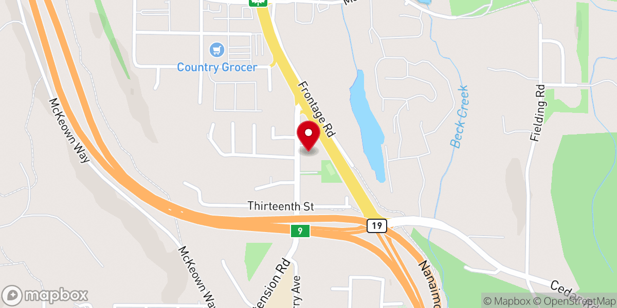 Map showing location of Nanaimo Moose Lodge #1052