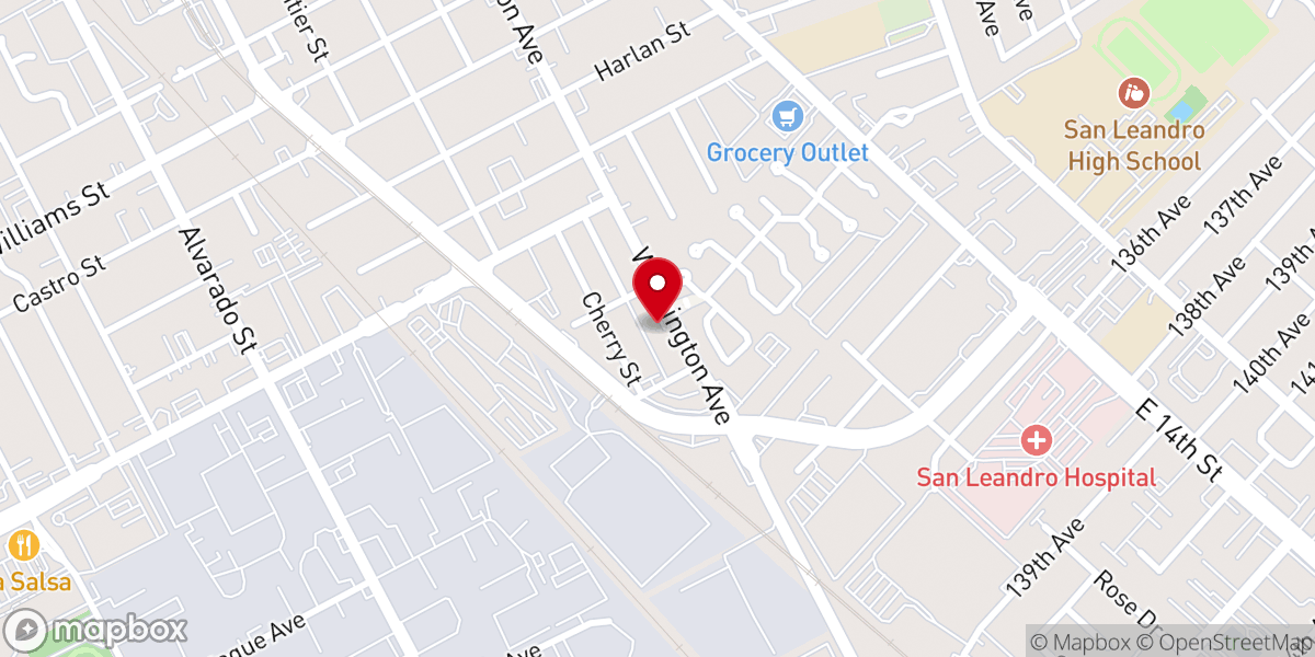 Map showing location of Bay Area Family Church