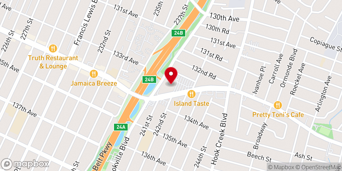 Map showing location of Yakov Mushiyev & Associates P.C.