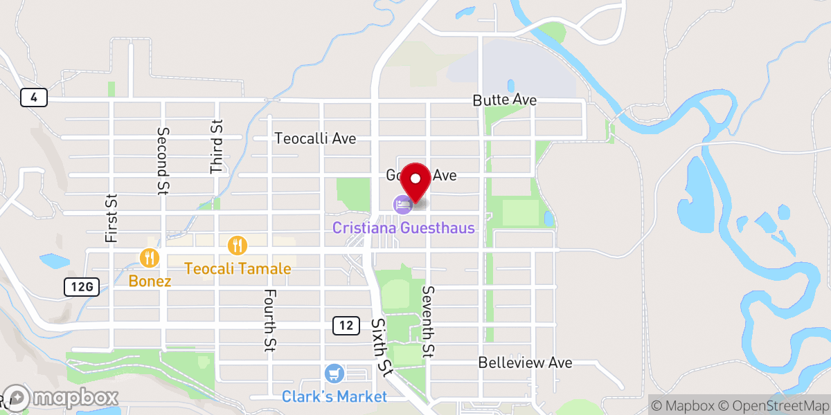 Map showing location of Crested Buste Community Food Pantry - Food Distribution Center