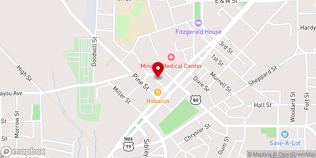 Map showing location of Dorcheat Historical Museum