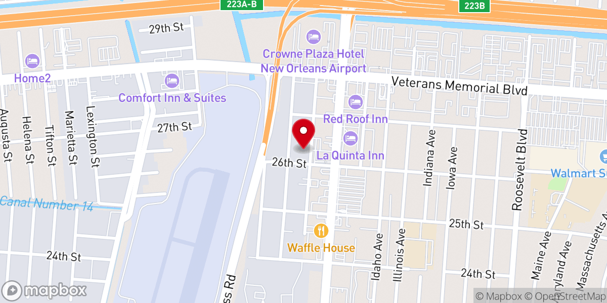 Map showing location of Verbo of New Orleans-Kenner