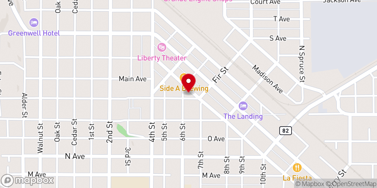 Map showing location of First Presbyterian Church