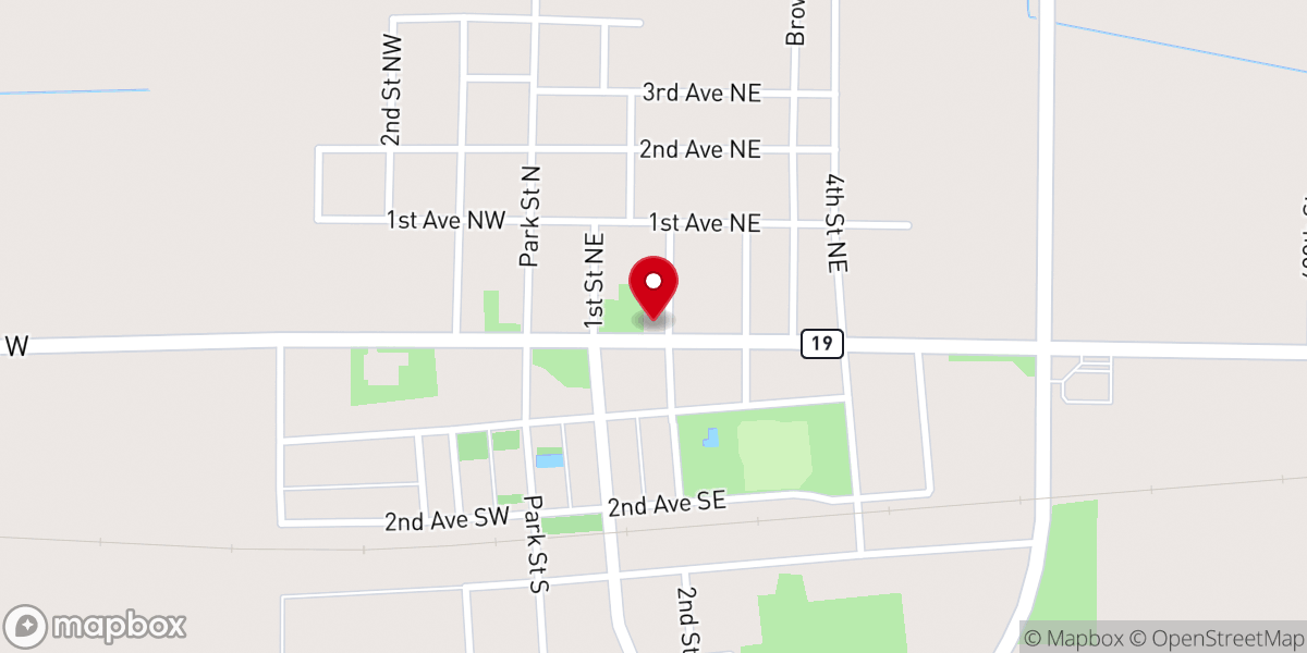 Map showing location of St John Lutheran Church