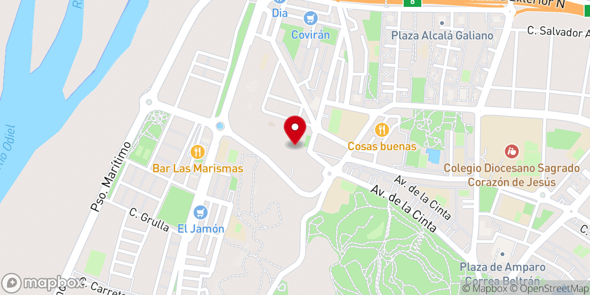 Map showing location of Convento de las Hermanas Oblatas
