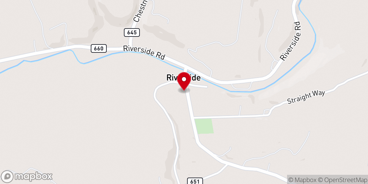 Map showing location of Riverside Baptist Mission Center