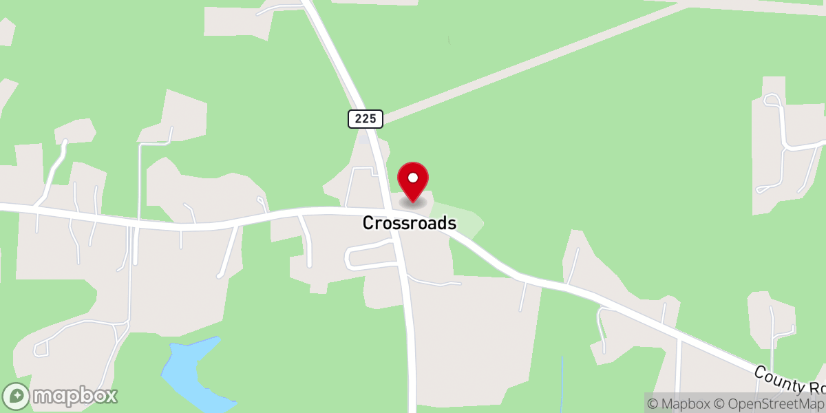 Map showing location of Durant Chapel Baptist Church
