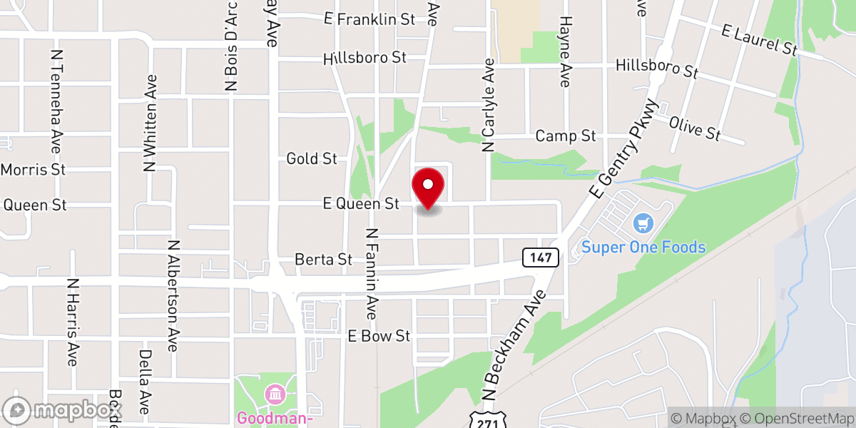 Map showing location of Primera Asamblea de Dios