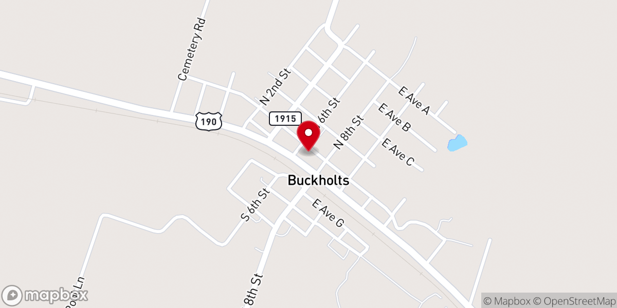Map showing location of Buckholts Town Hall