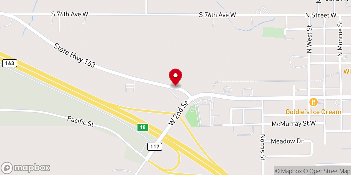 Map showing location of Sacred Willow Farms