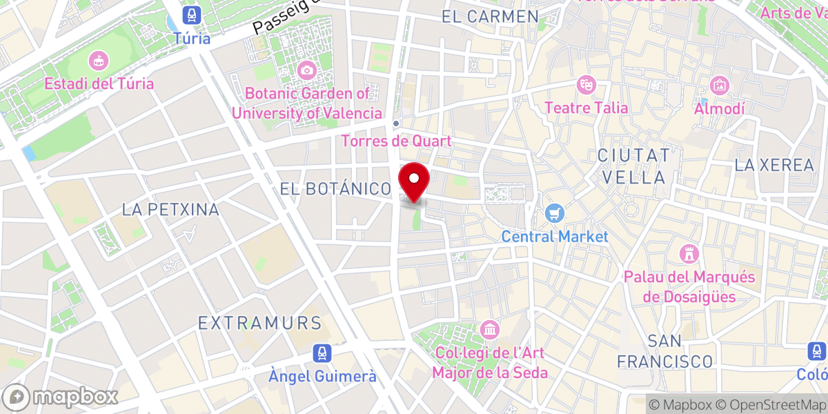 Map showing location of Convento de la Encarnación