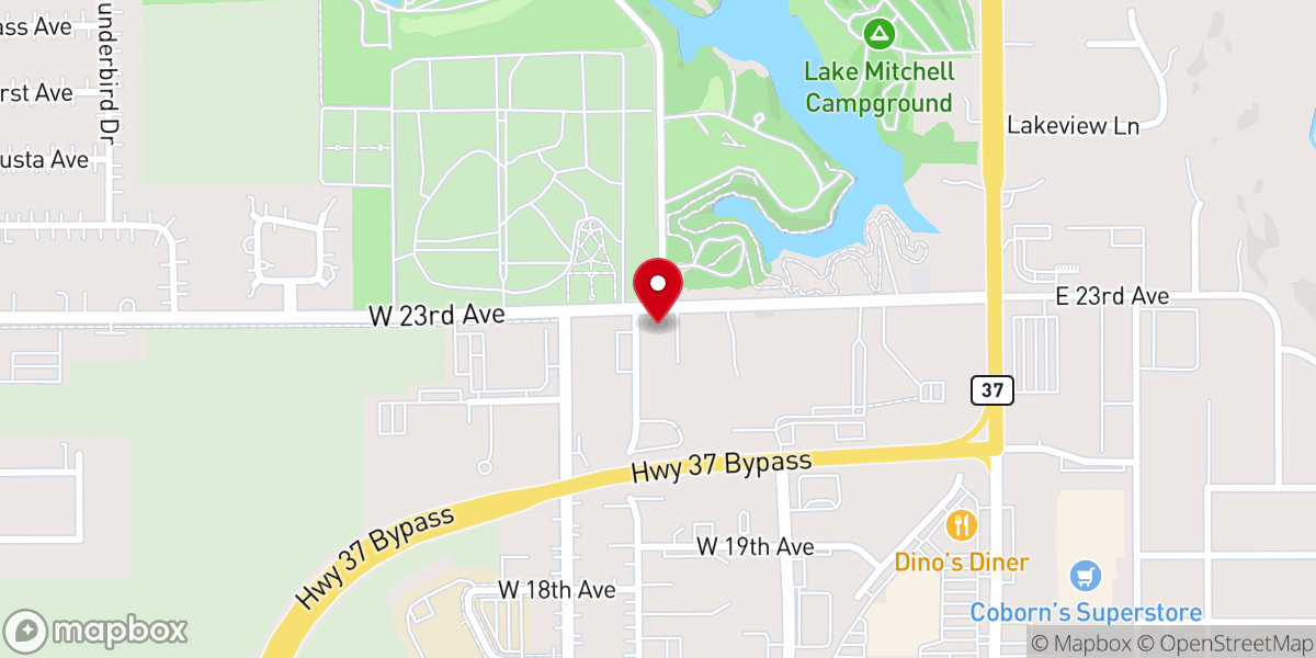 Map showing location of Ascension Lutheran Church