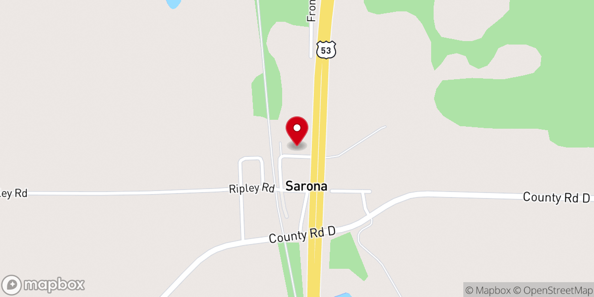 Map showing location of Sarona United Methodist Church