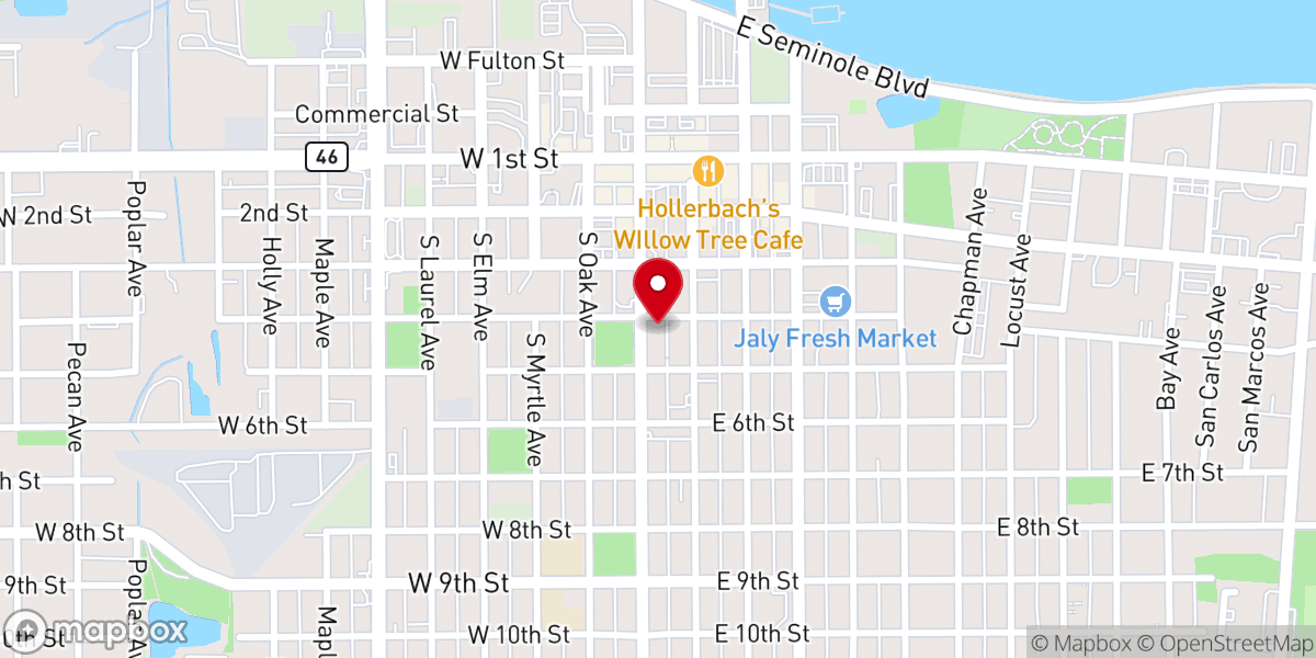 Map showing location of Holy Cross Episcopal Church