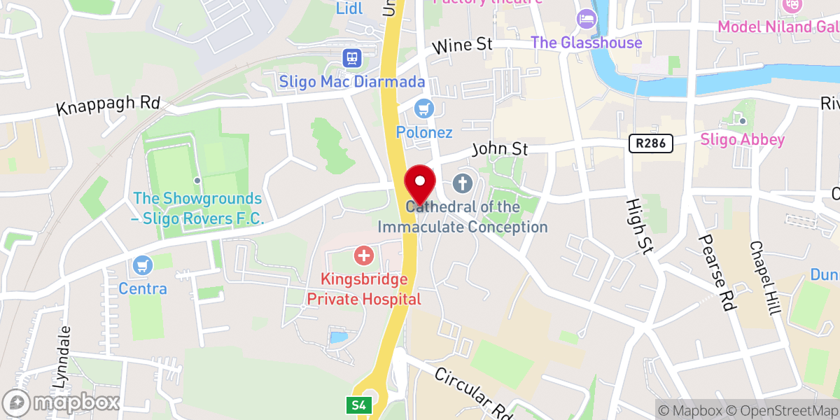 Map showing location of Westlife Mural Wall