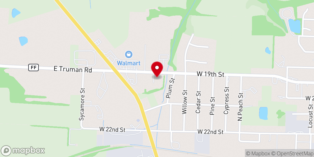 Map showing location of Church of Christ