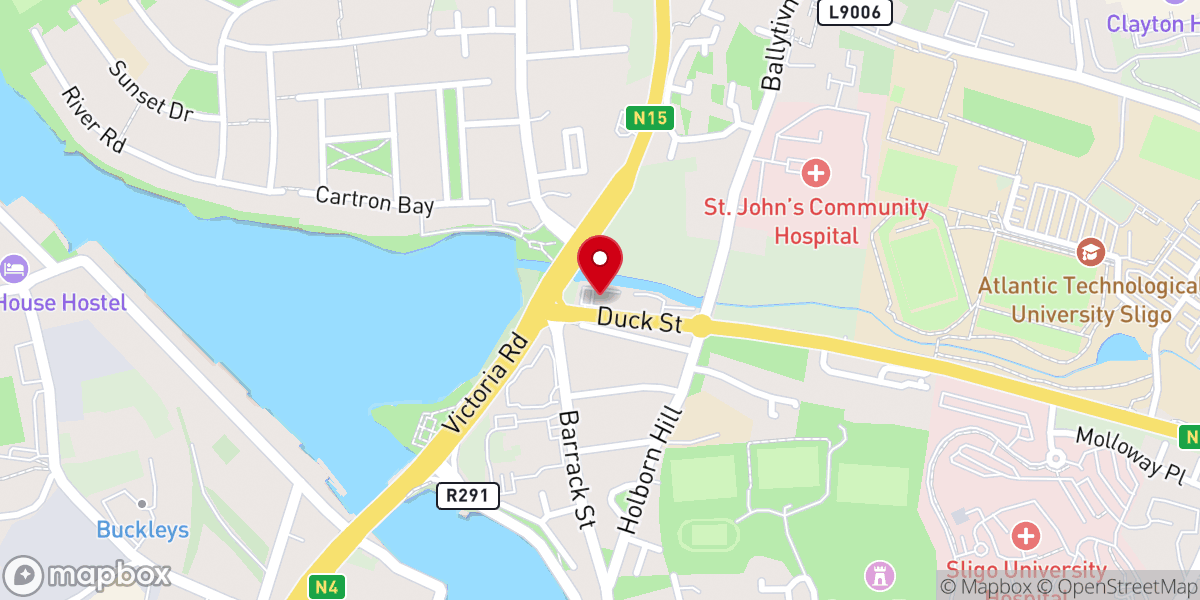 Map showing location of Seán Feehily Funeral Services